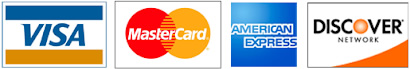 Pay with any major credit card